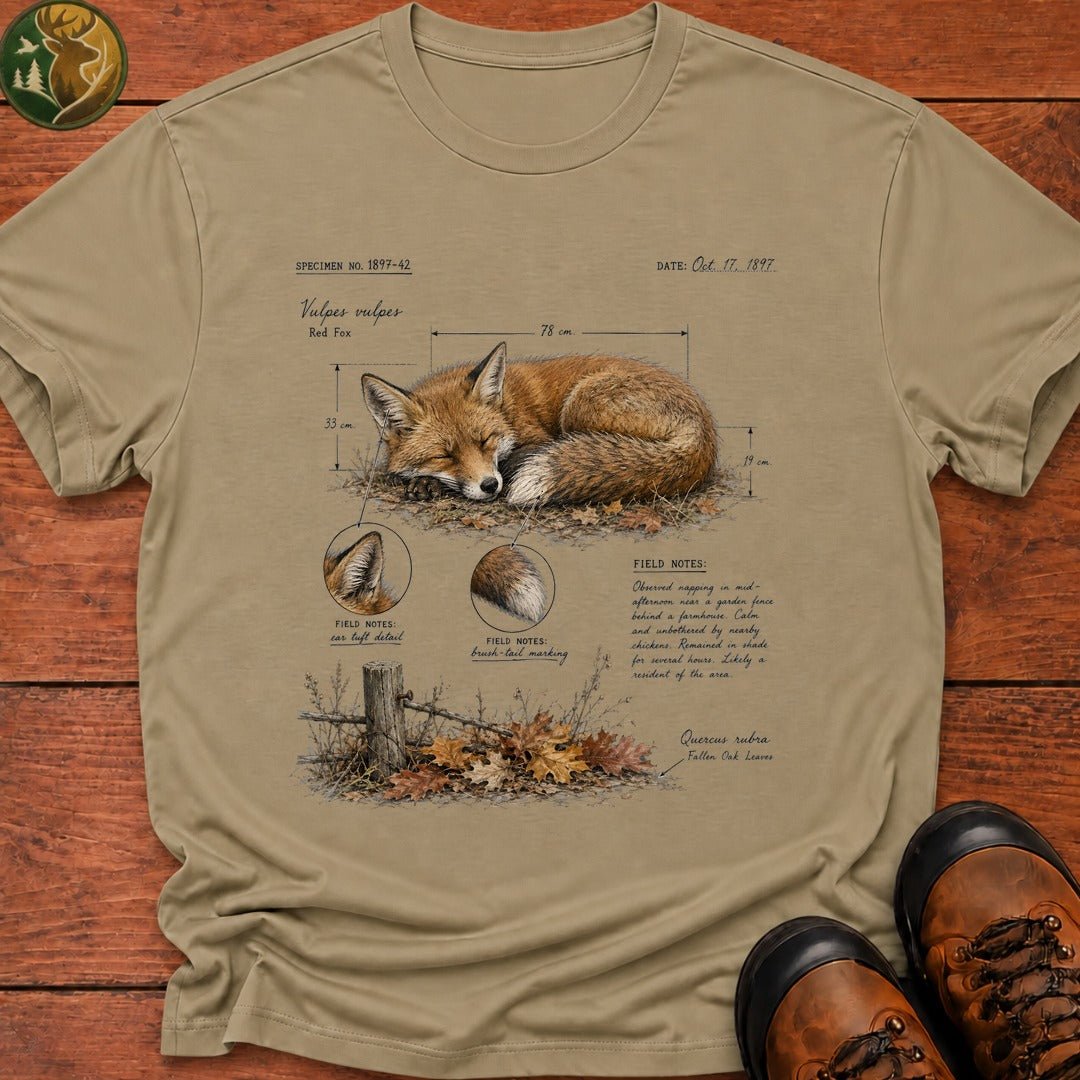 Fox Field Notes Color T Shirt - Khaki