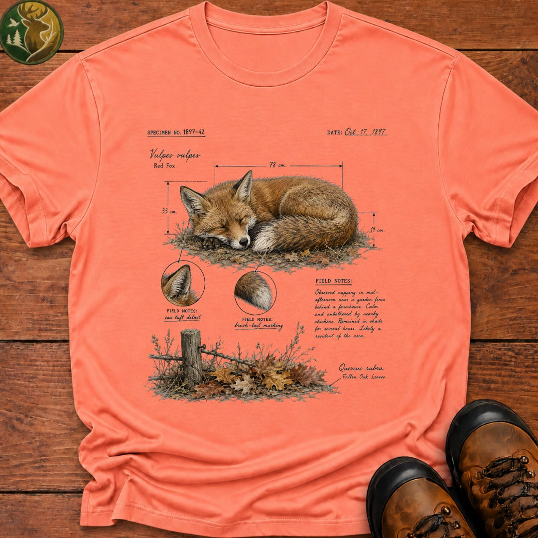 Fox Field Notes Color T Shirt - Melon