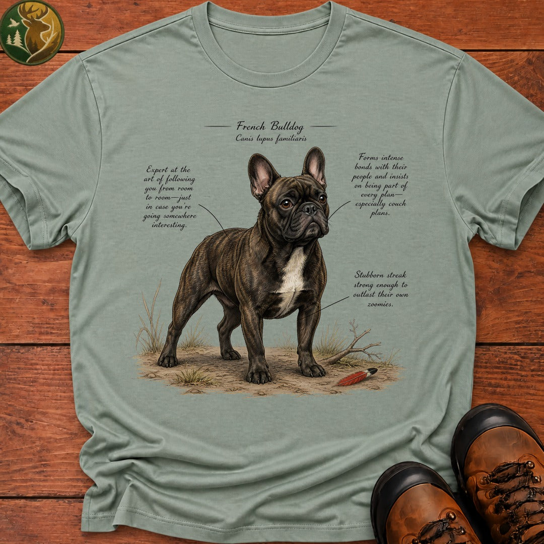 French Bulldog Field Guide T-Shirt - Bay