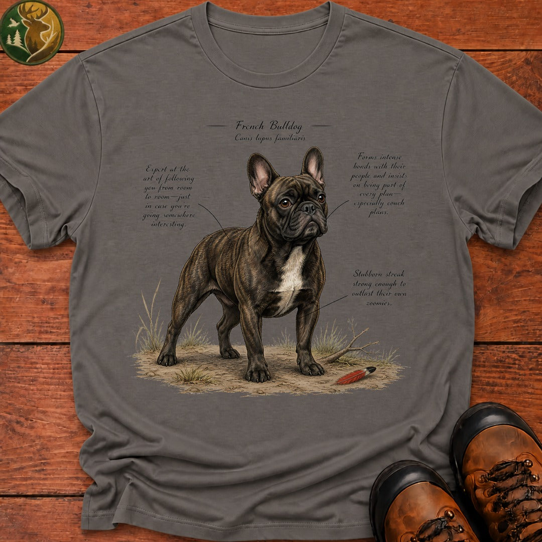 French Bulldog Field Guide T-Shirt - Grey
