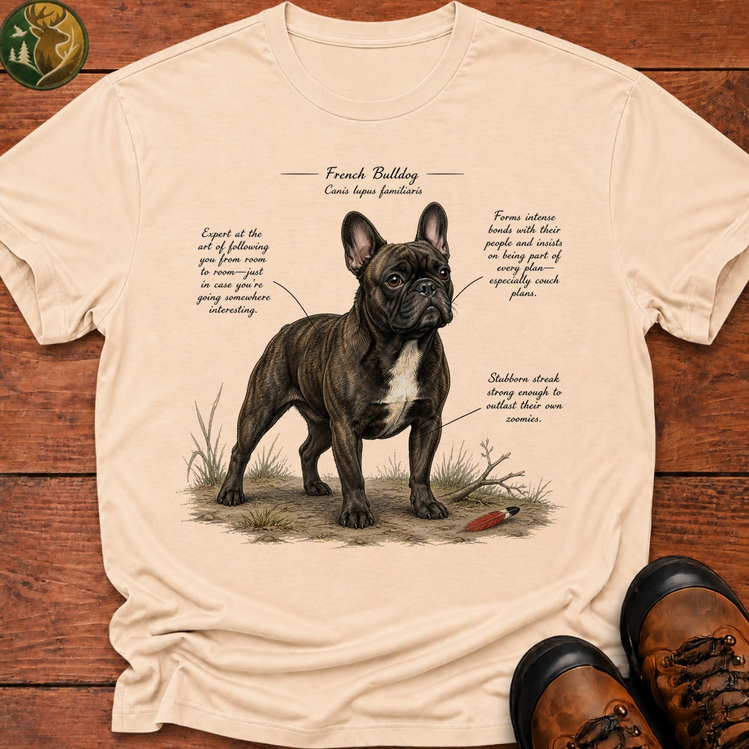 French Bulldog Field Guide T-Shirt - Ivory
