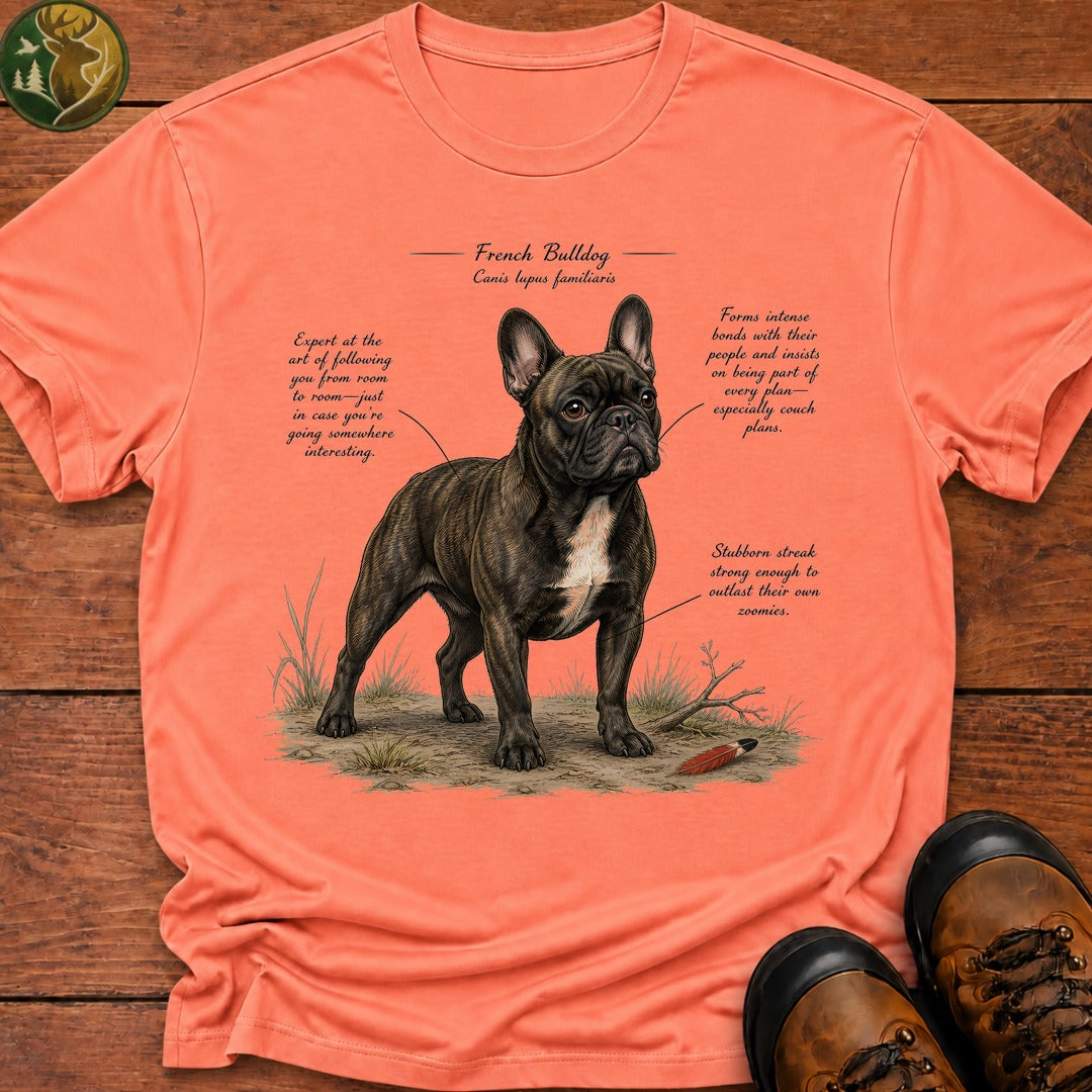 French Bulldog Field Guide T-Shirt - Melon