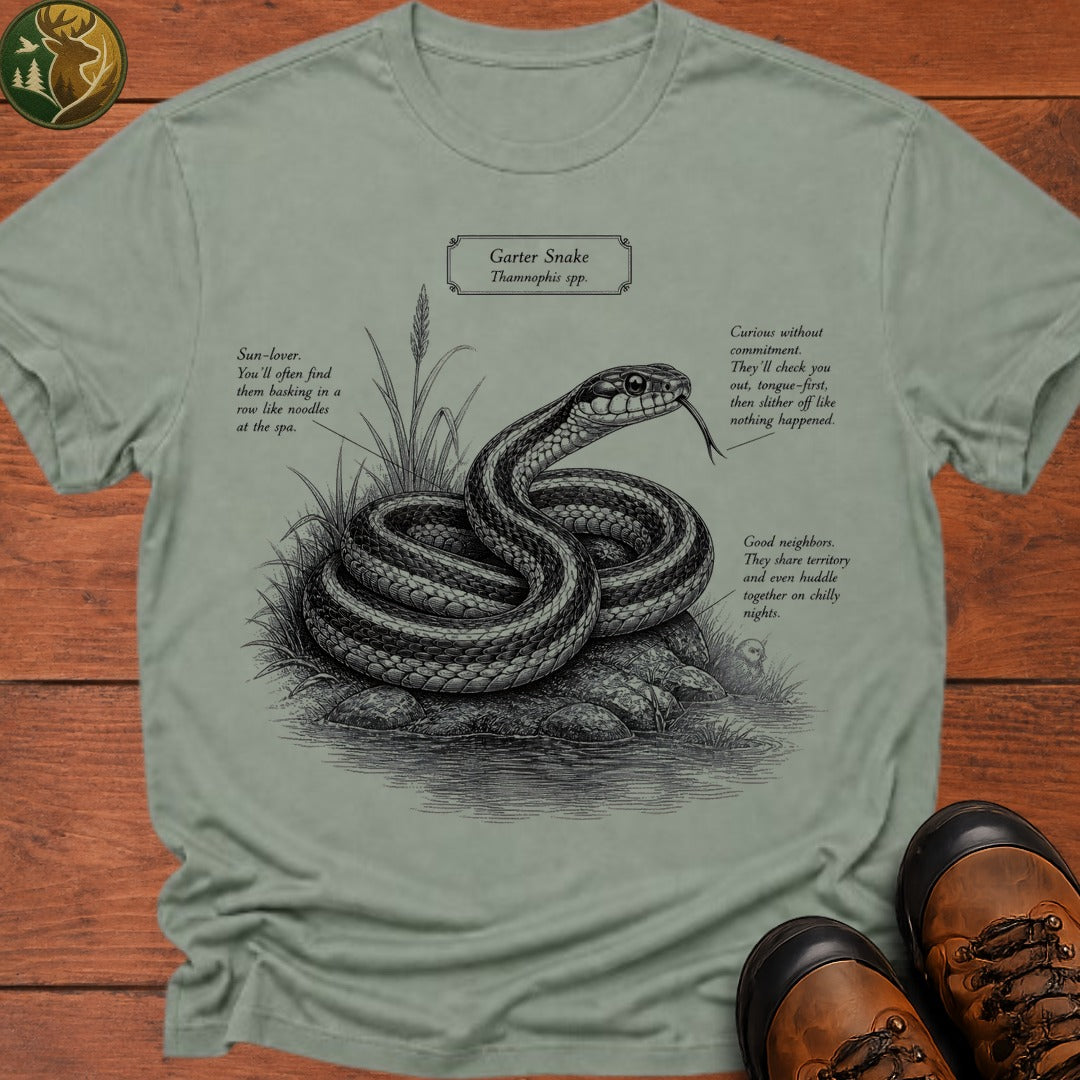 Garter Snake Field Guide T Shirt - Bay