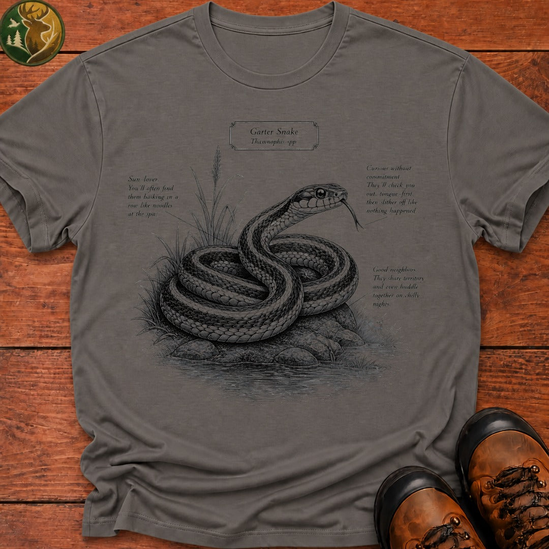 Garter Snake Field Guide T Shirt - Grey