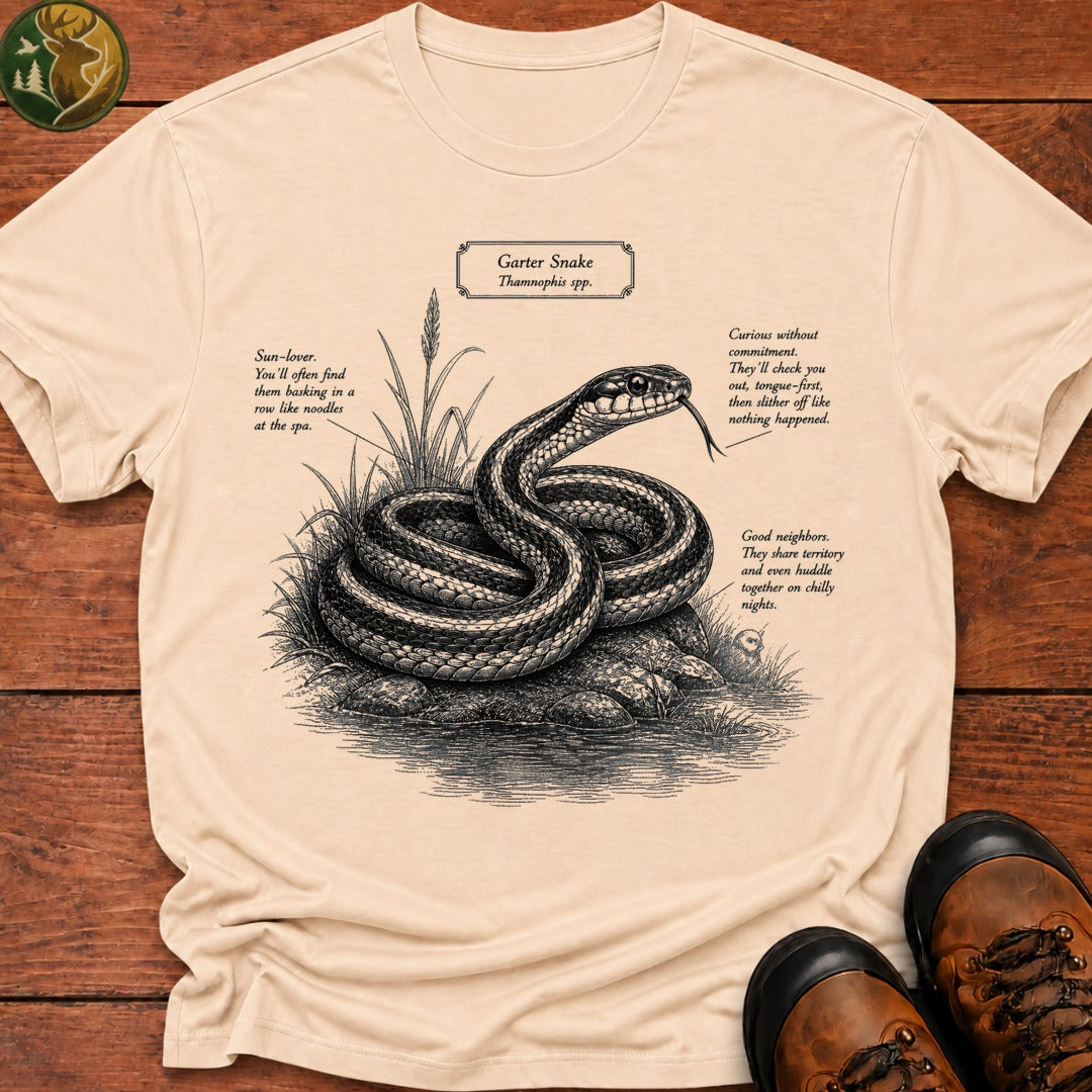 Garter Snake Field Guide T Shirt - Ivory