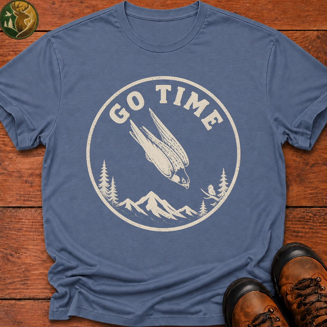 Go Time Retro Badge T-Shirt - Blue Jean