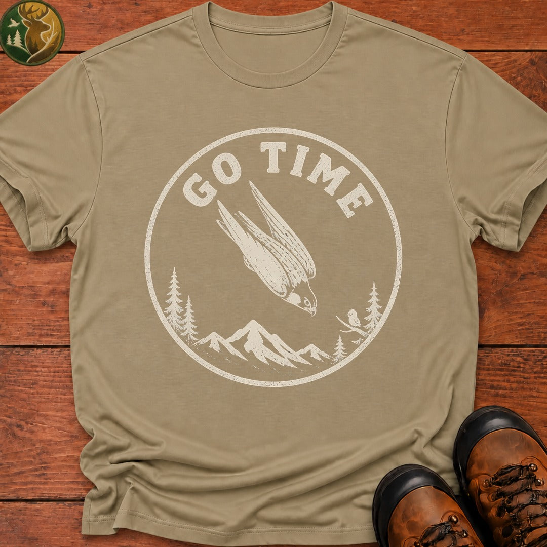 Go Time Retro Badge T-Shirt - Khaki