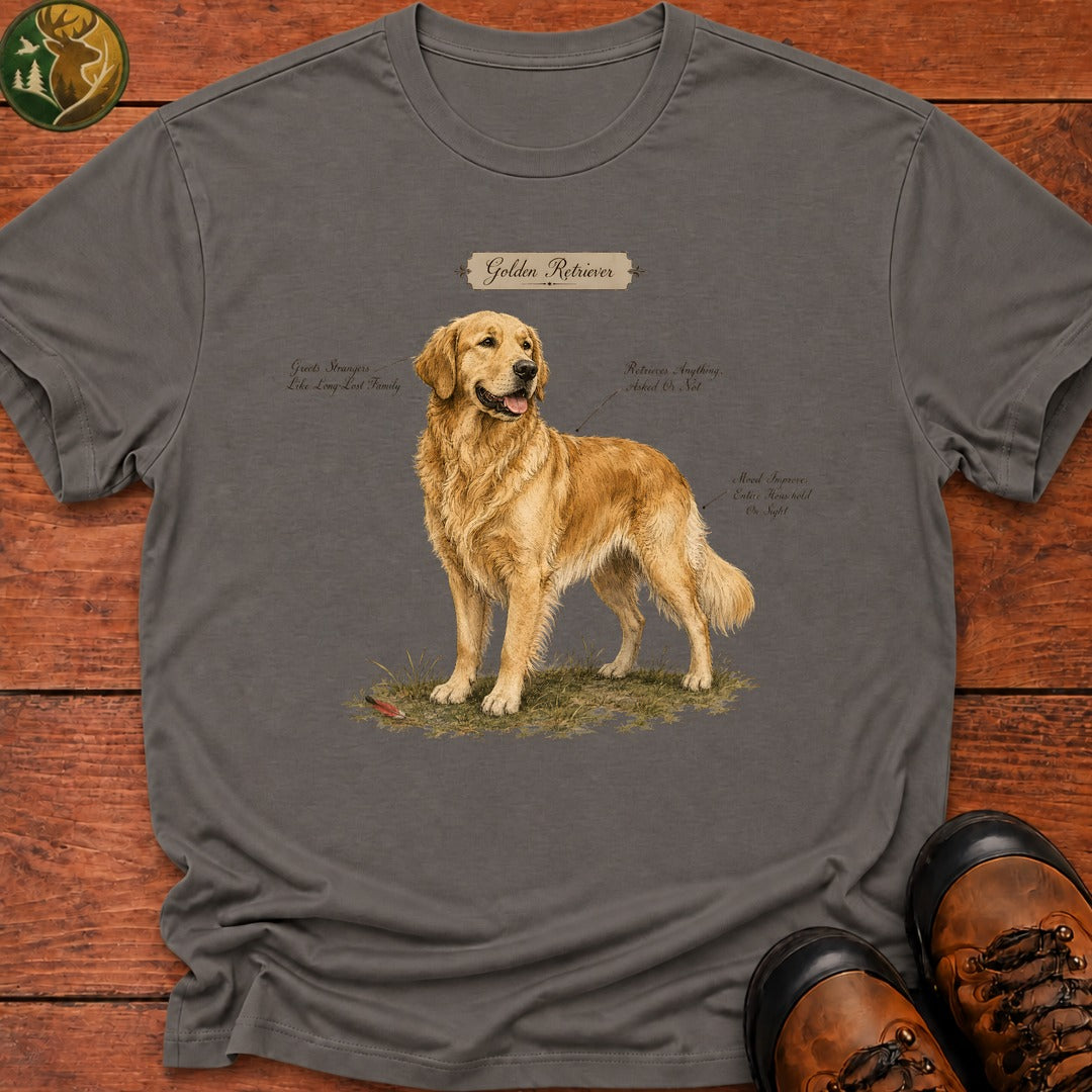 Golden Retriever T Shirt - Grey