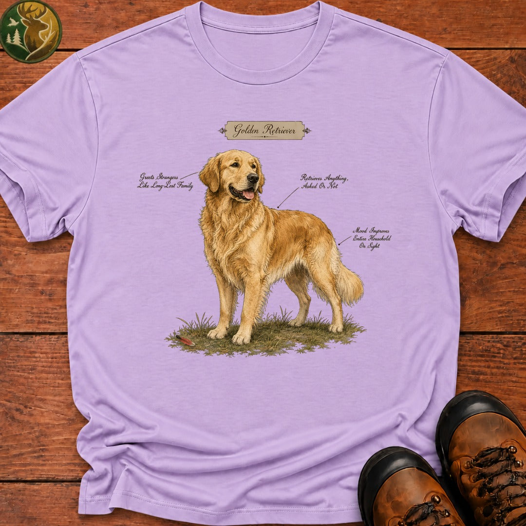 Golden Retriever T Shirt - Orchid