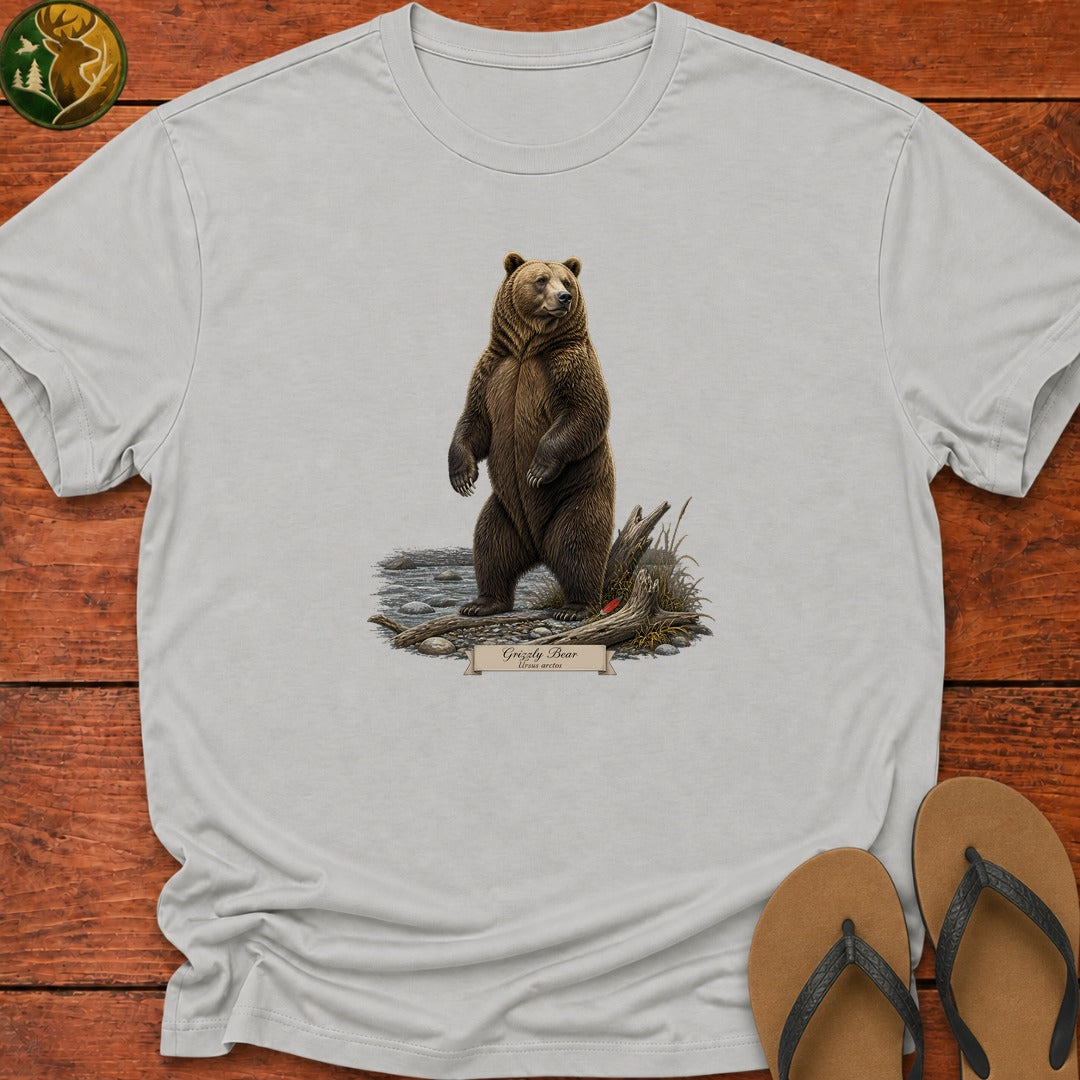Grizzly Bear Kids T-Shirt - Ash