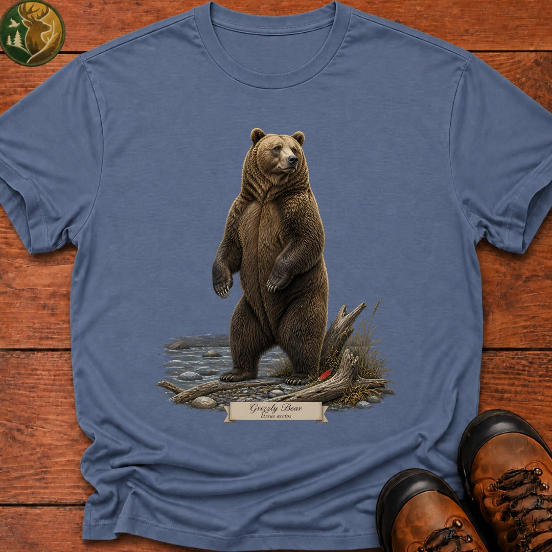 Grizzly Bear T Shirt - Blue Jean