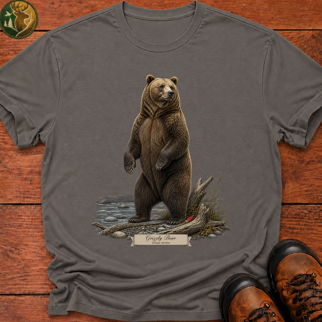 Grizzly Bear T Shirt - Grey