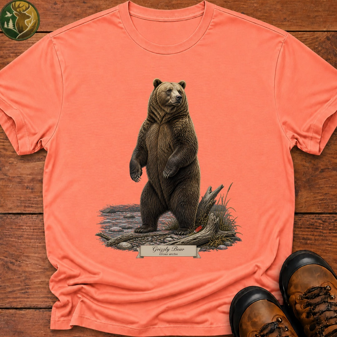 Grizzly Bear T Shirt - Melon