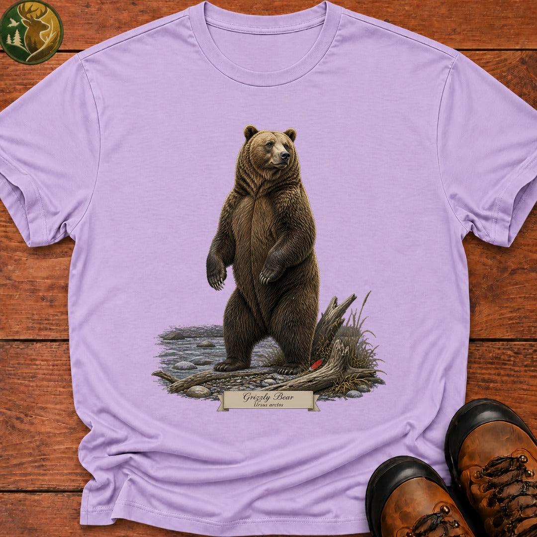 Grizzly Bear T Shirt - Orchid