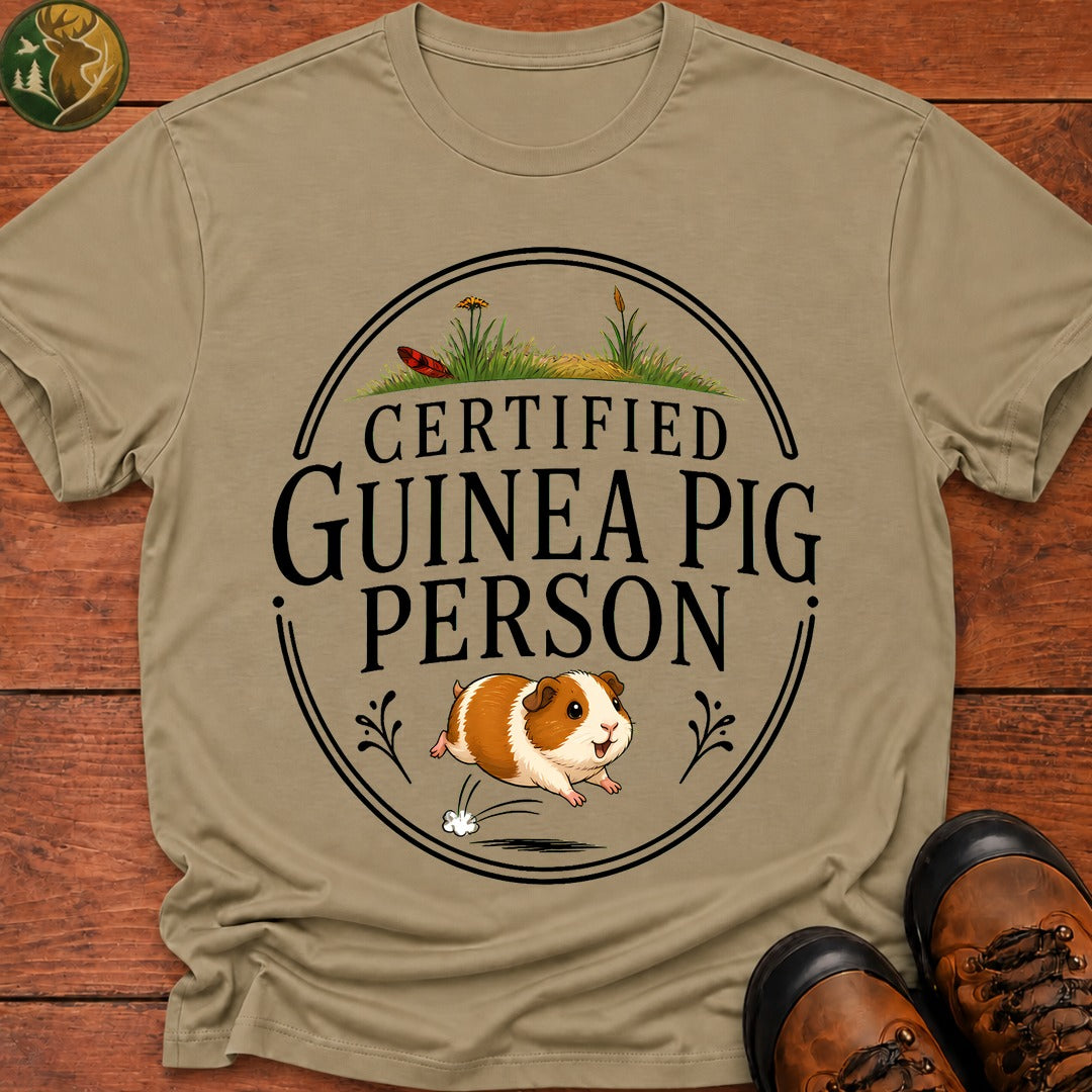 Guinea Pig Person T-Shirt - Khaki