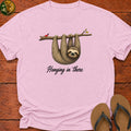 Hanging In There Kids T-Shirt - Light Pink