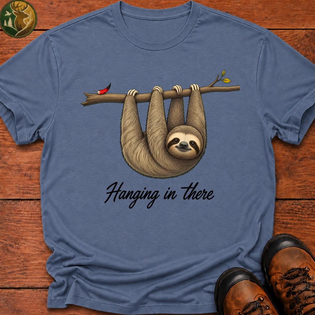 Hanging In There T-Shirt - Blue Jean