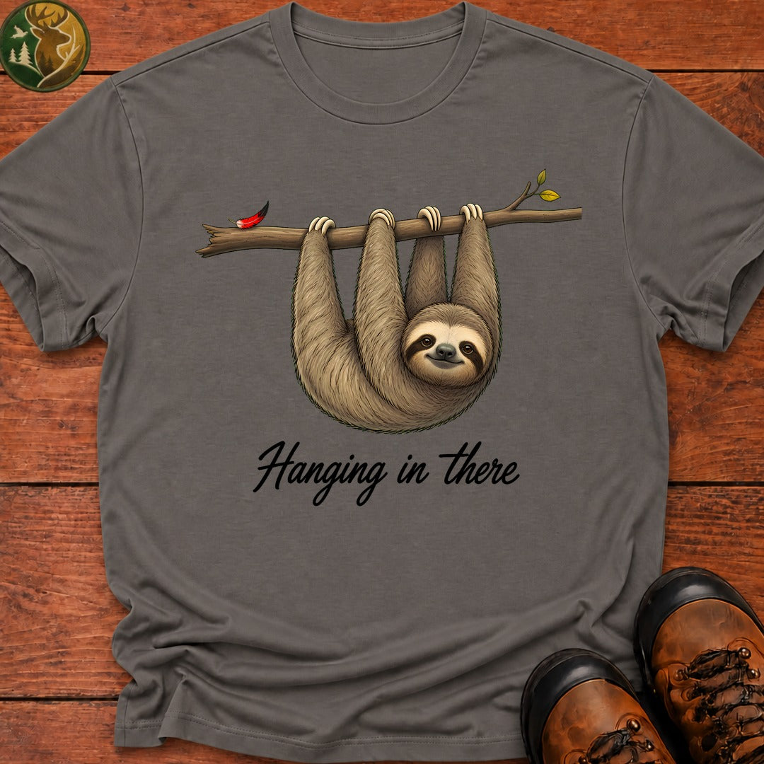 Hanging In There T-Shirt - Grey