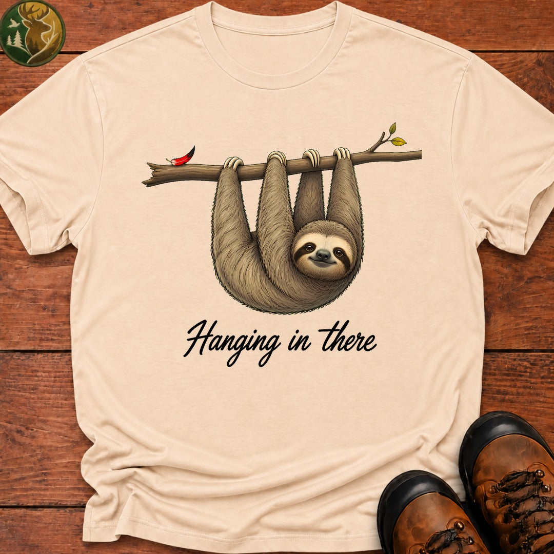Hanging In There T-Shirt - Ivory
