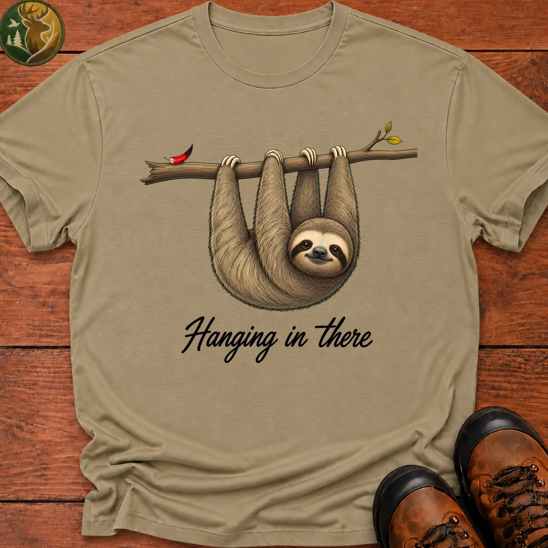 Hanging In There T-Shirt - Khaki