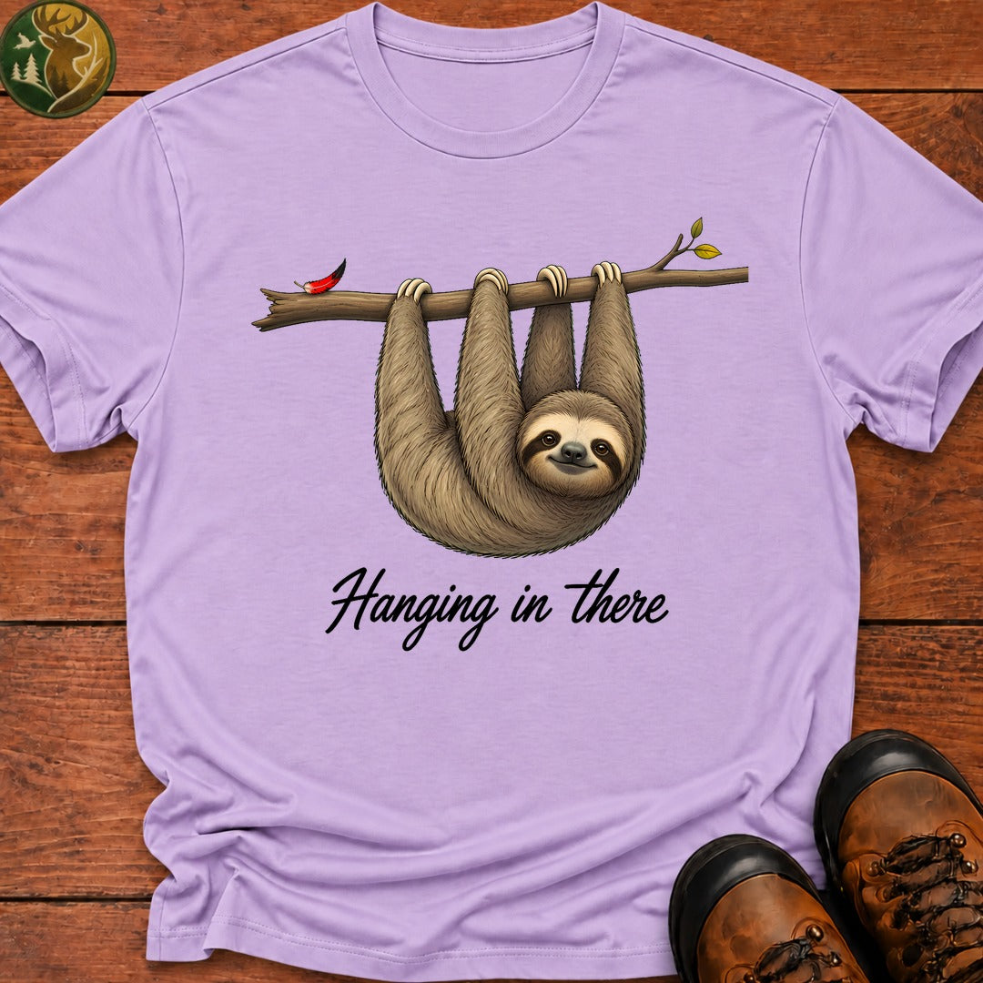 Hanging In There T-Shirt - Orchid