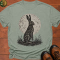 Hare And Moon T Shirt - Bay