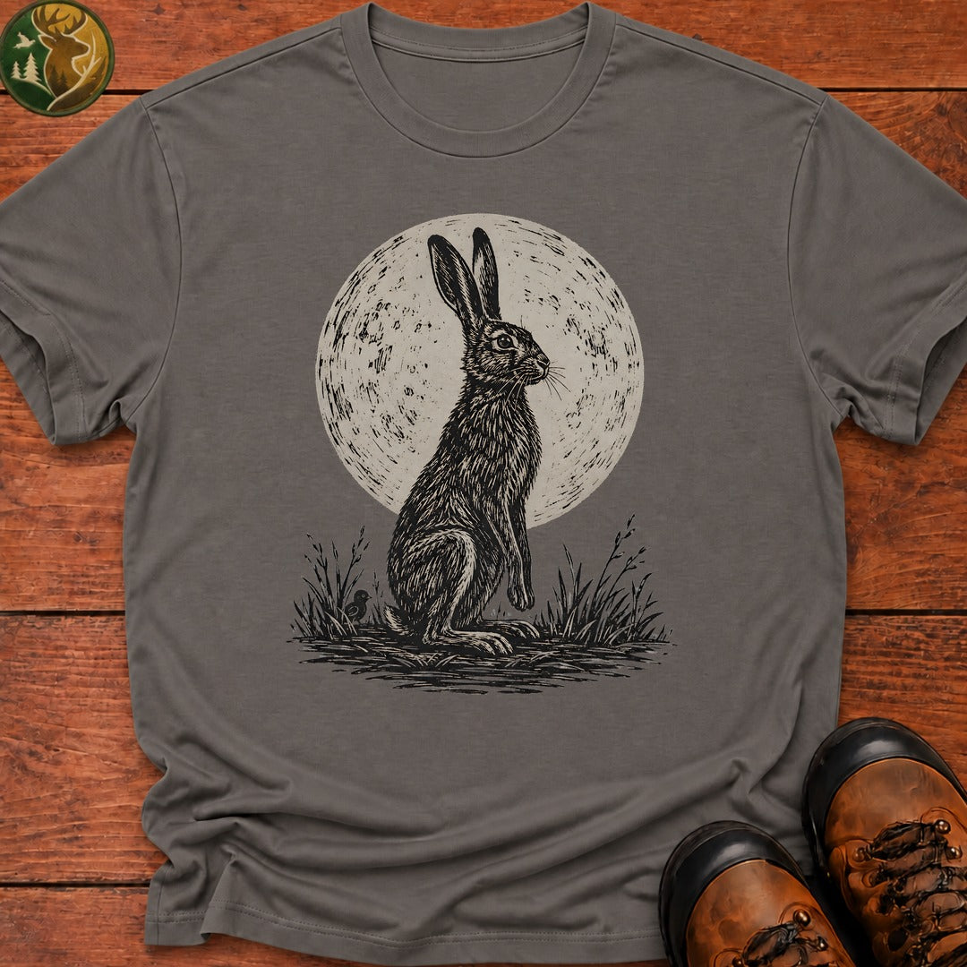 Hare And Moon T Shirt - Grey