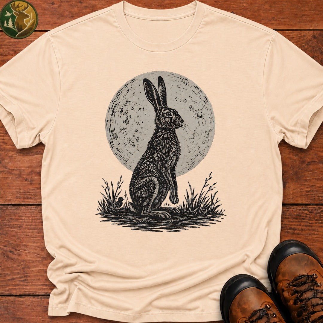 Hare And Moon T Shirt - Ivory