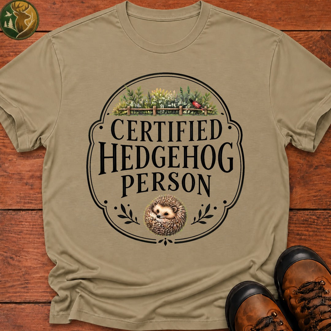 Hedgehog Person T-Shirt - Khaki