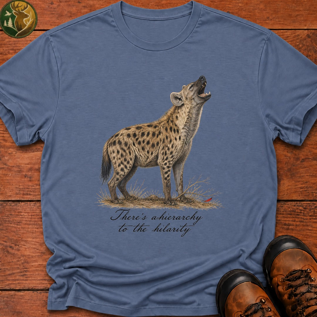 Hierarchy To The Hilarity T Shirt - Blue Jean