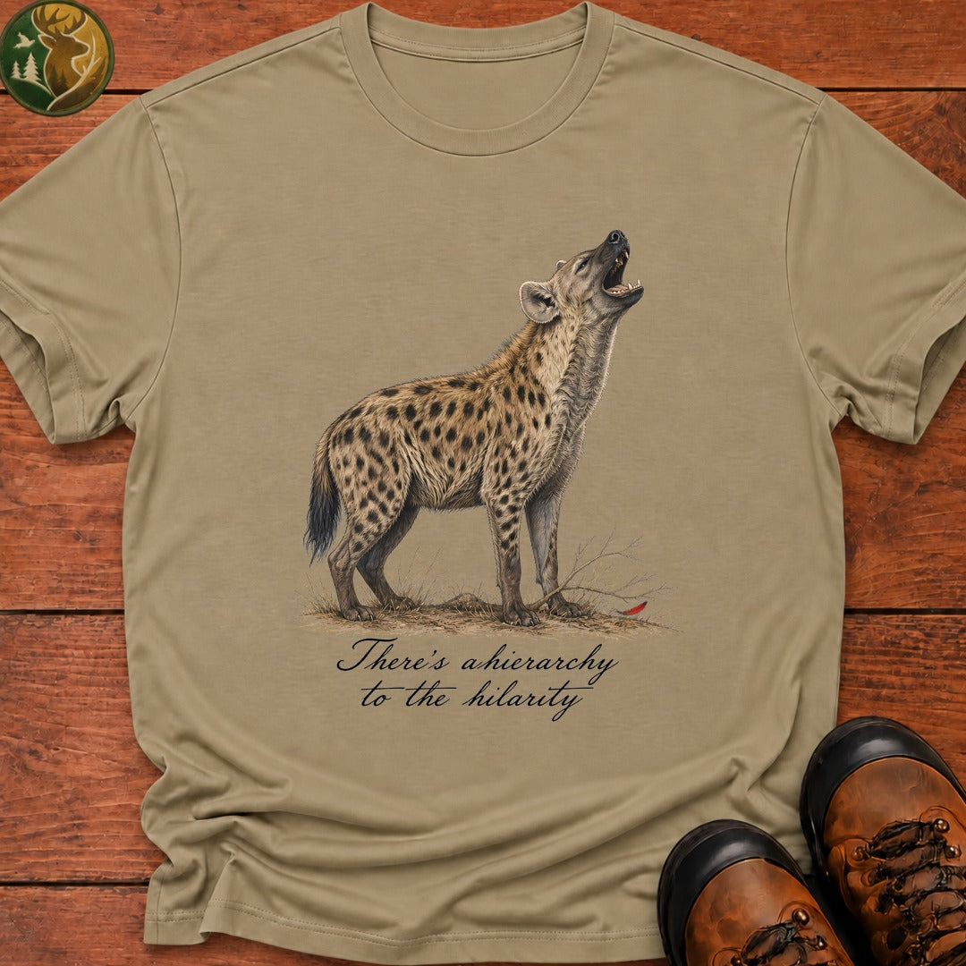 Hierarchy To The Hilarity T Shirt - Khaki