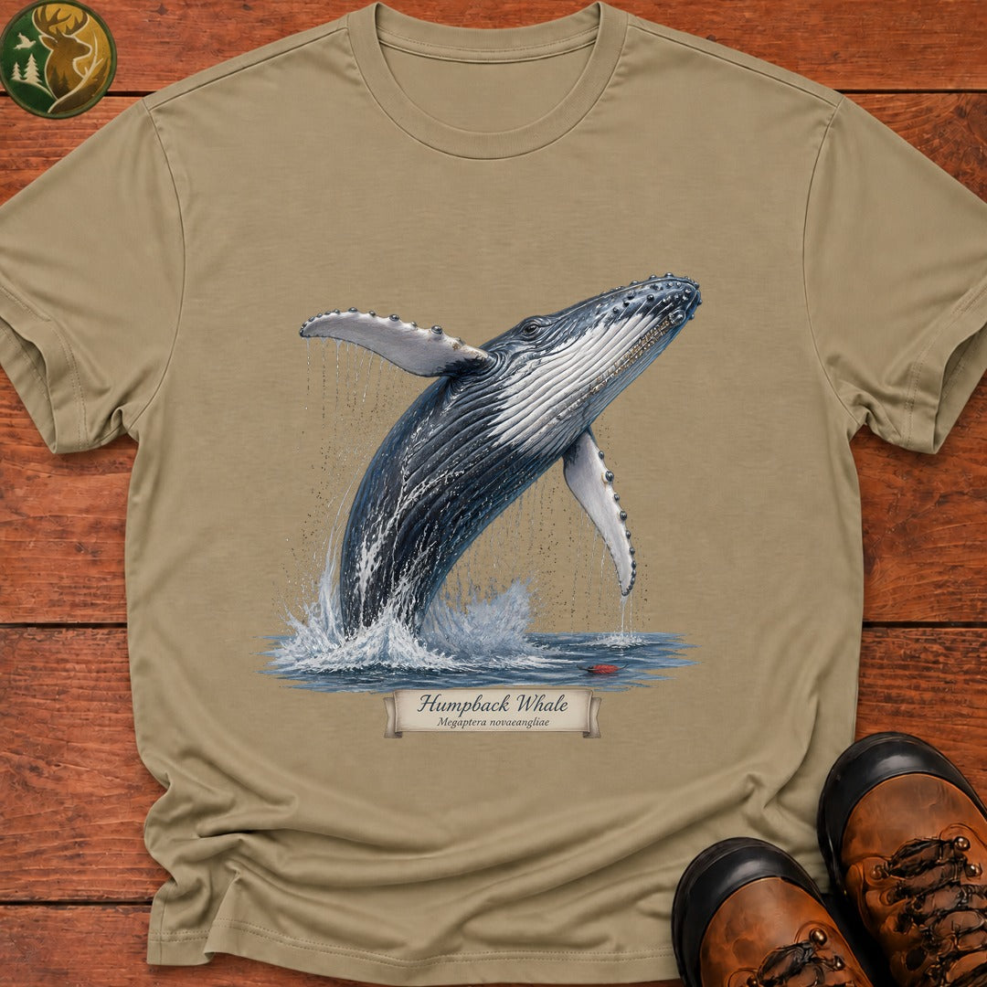 Humpback Whale T Shirt - Khaki