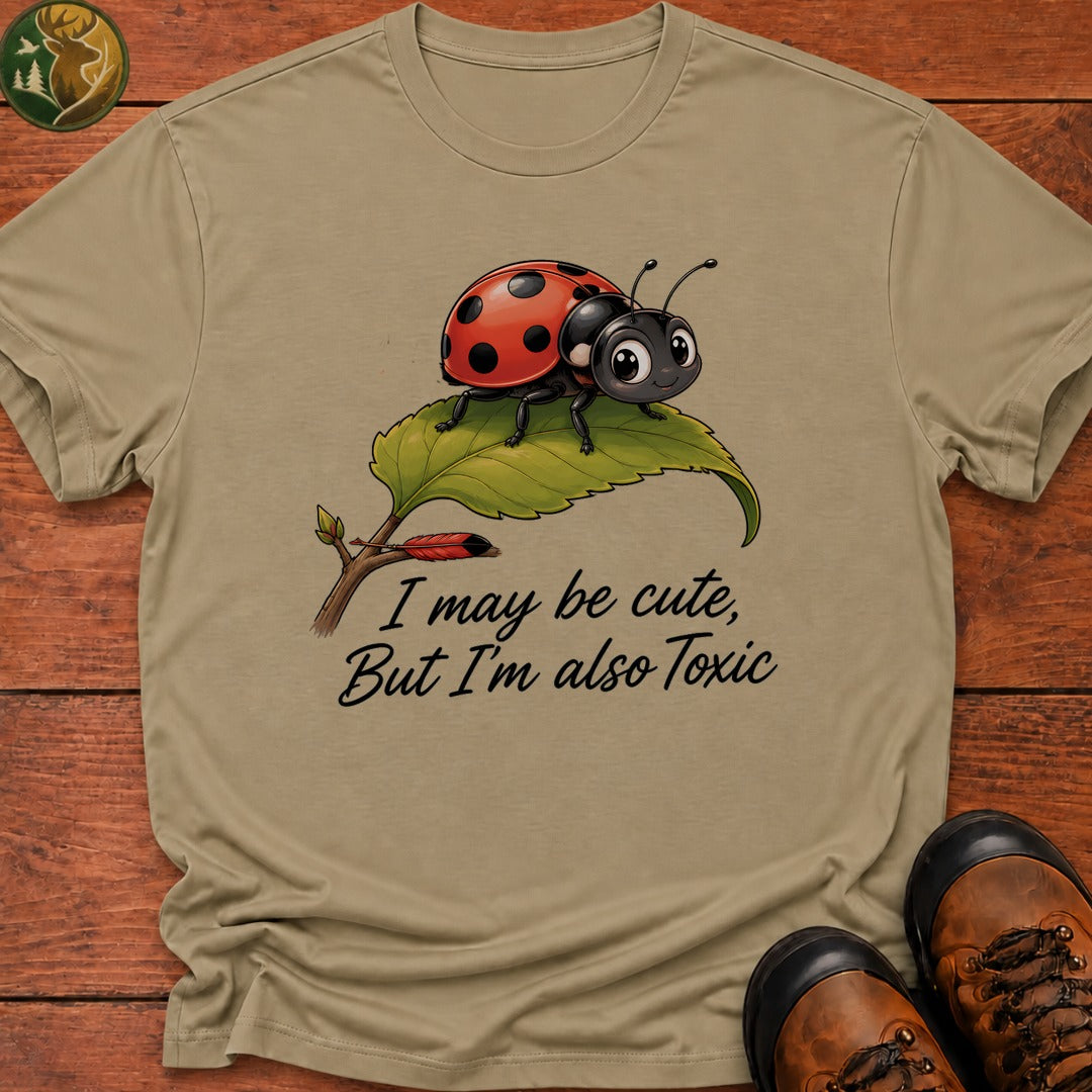 I May Be Cute T Shirt - Khaki