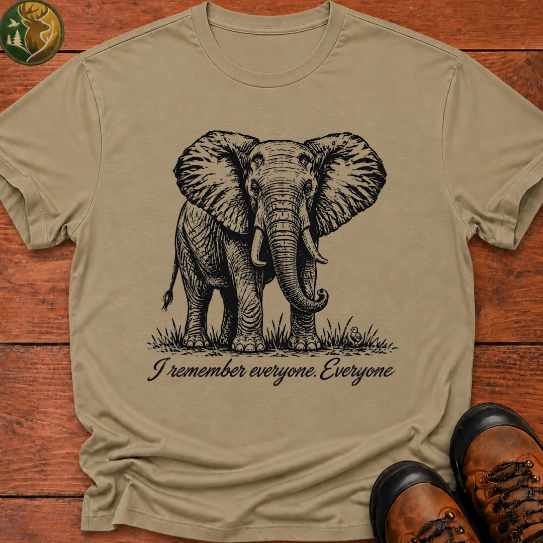 I Remember Everyone T Shirt - Khaki