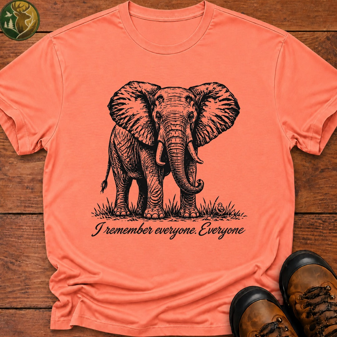 I Remember Everyone T Shirt - Melon