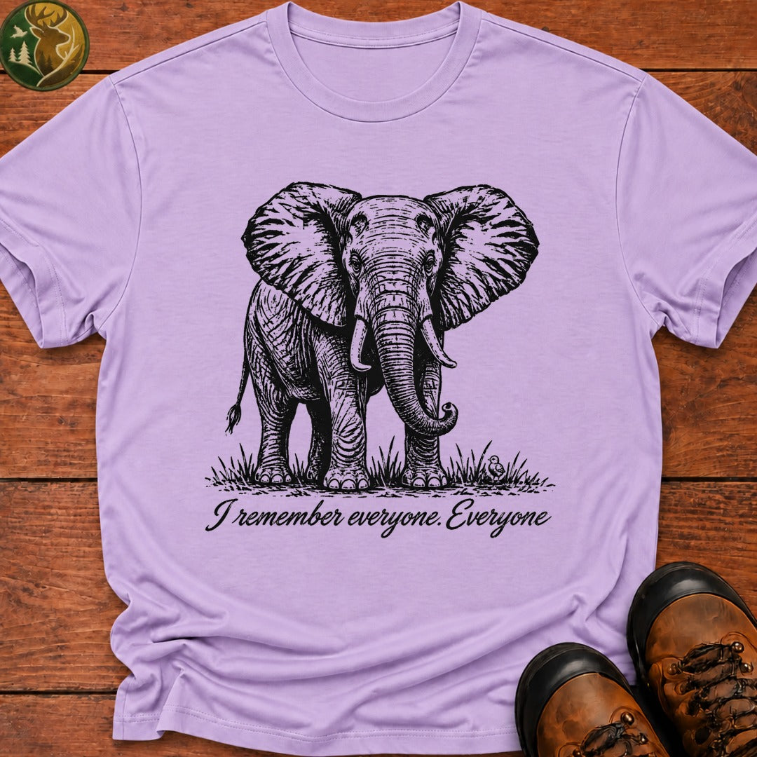 I Remember Everyone T Shirt - Orchid