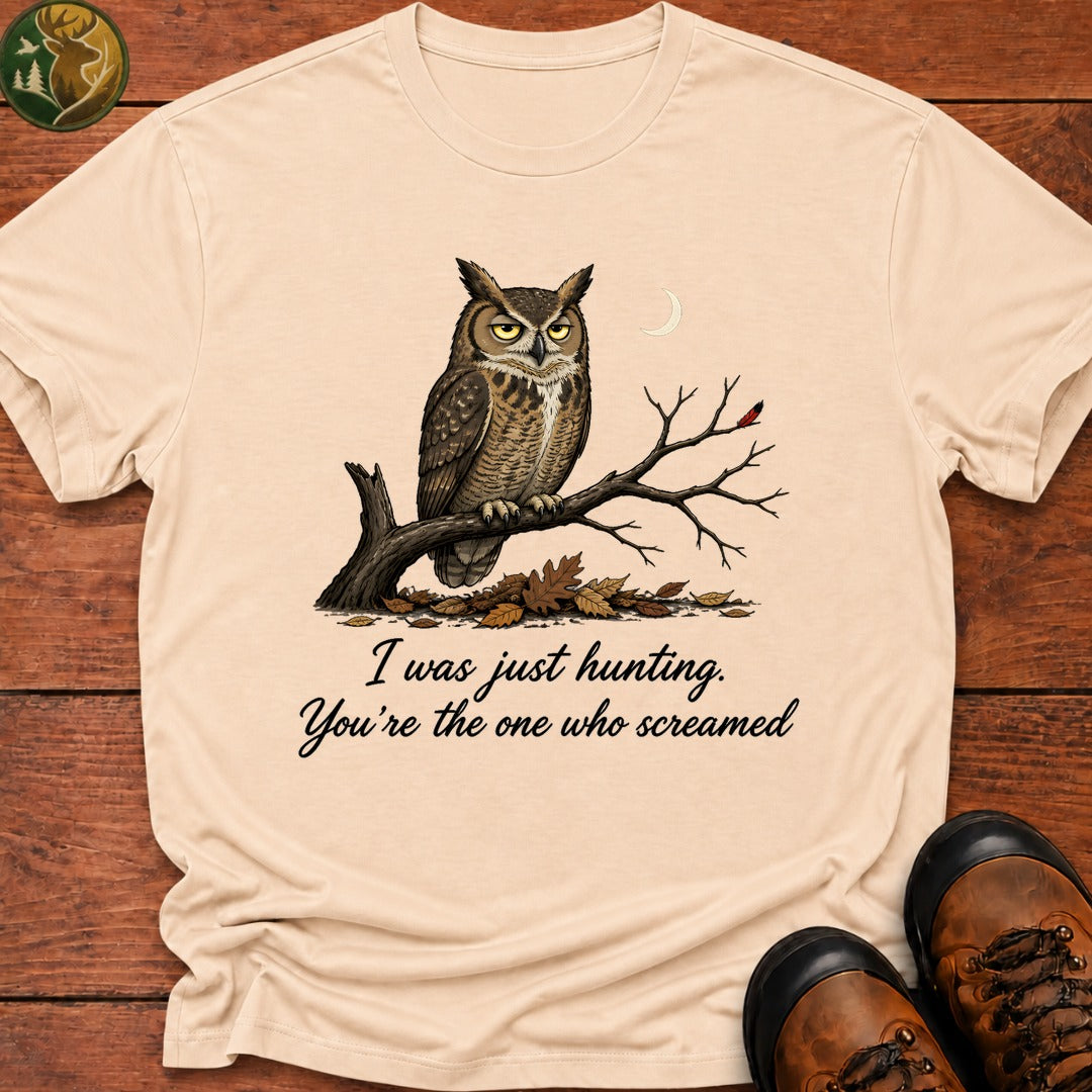 I Was Just Hunting T Shirt - Ivory