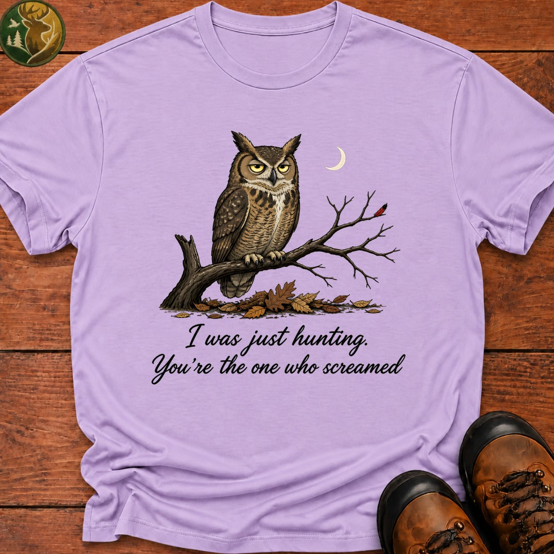 I Was Just Hunting T Shirt - Orchid