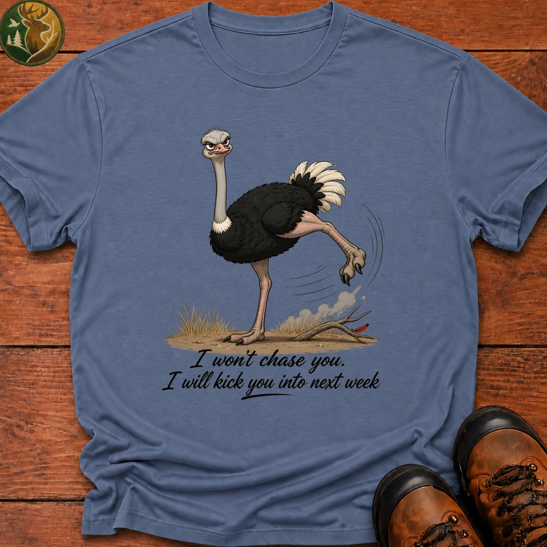 I Will Kick You T Shirt - Blue Jean