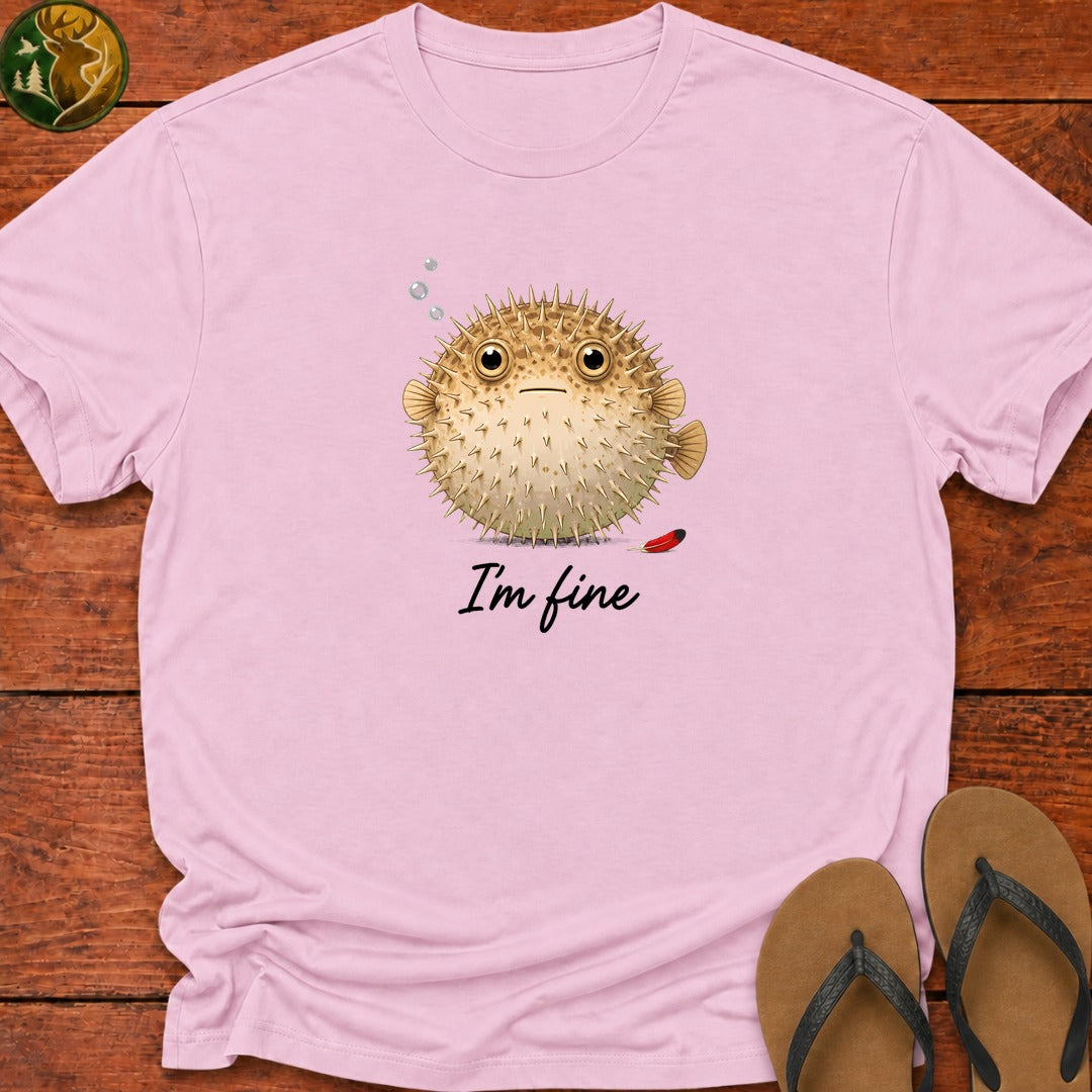 I'm Fine Kids T-Shirt - Light Pink