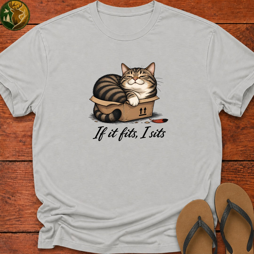 If It Fits I Sits Kids T-Shirt - Ash