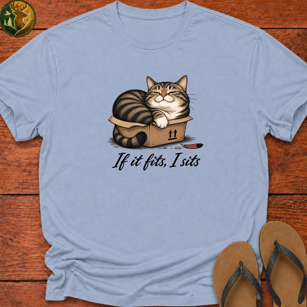 If It Fits I Sits Kids T-Shirt - Light Blue