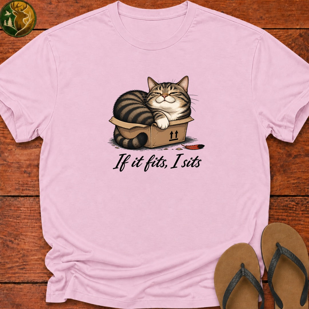 If It Fits I Sits Kids T-Shirt - Light Pink