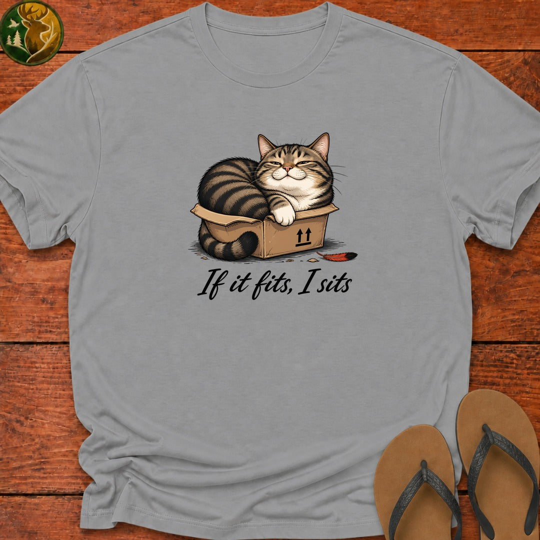 If It Fits I Sits Kids T-Shirt - Sport Grey