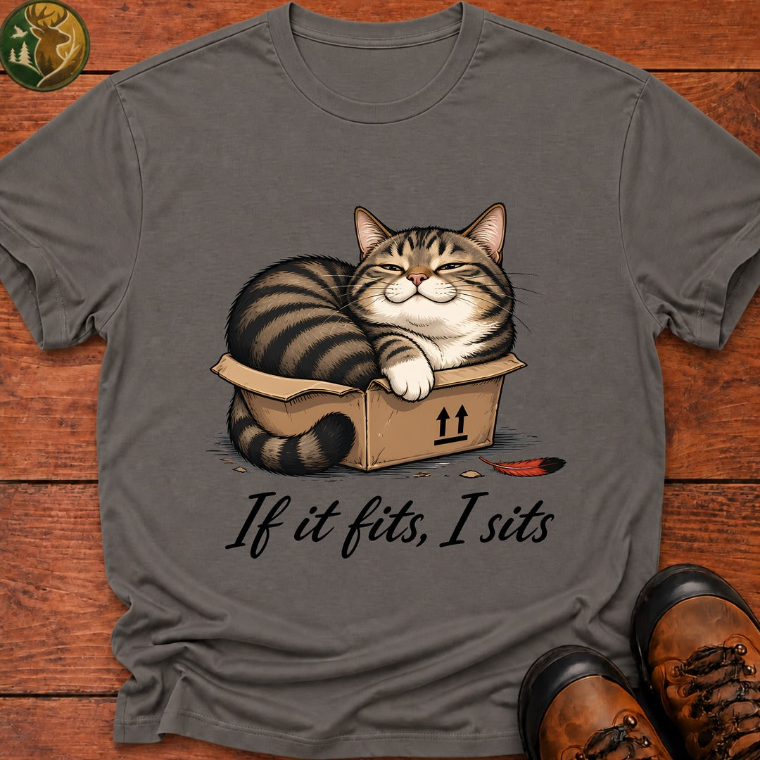 If It Fits I Sits T-Shirt - Grey
