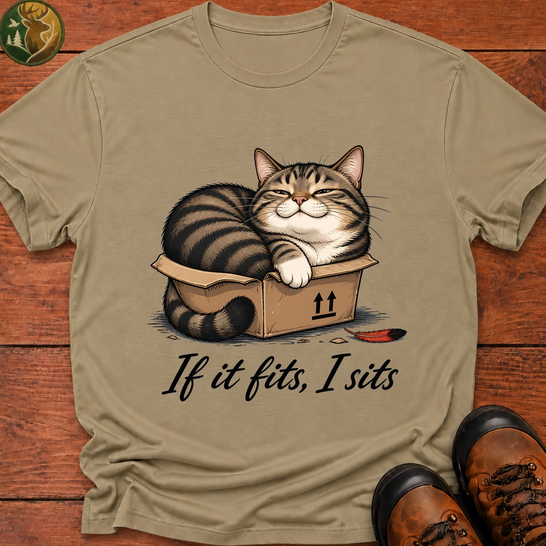 If It Fits I Sits T-Shirt - Khaki