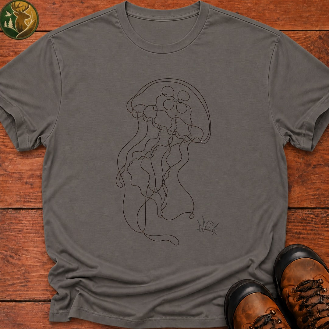 Jellyfish Doodle T-Shirt - Grey