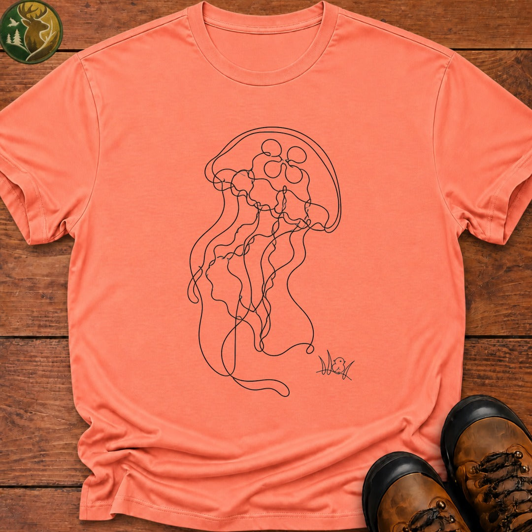Jellyfish Doodle T-Shirt - Melon