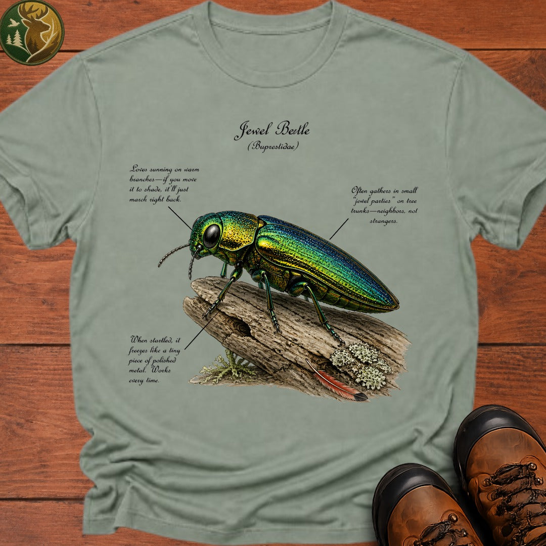 Jewel Beetle Field Guide T Shirt - Bay