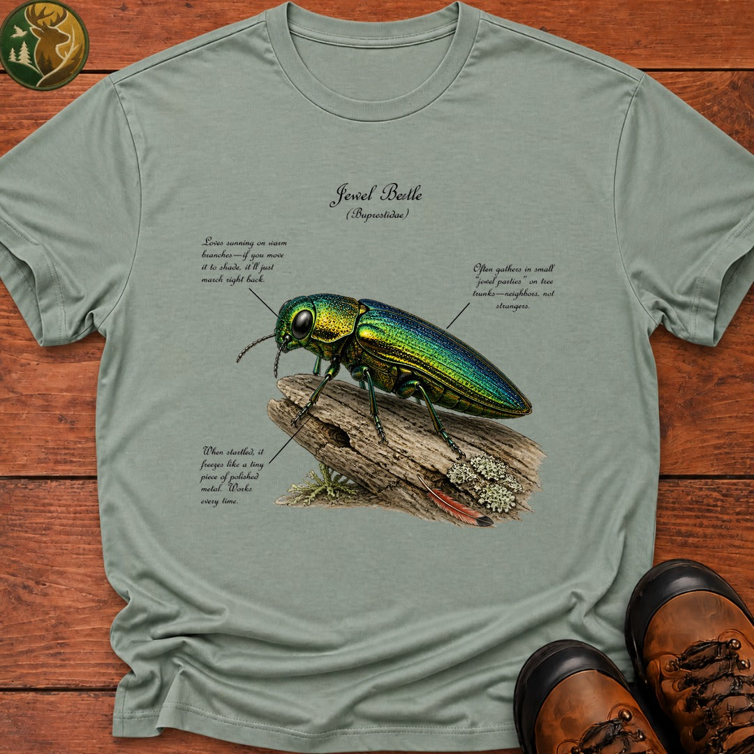 Jewel Beetle Field Guide T Shirt - Bay